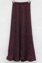 Oasap Ankle Length Knitted Flared Skirt