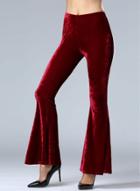 Oasap High Waist Solid Color Boot Cut Pants