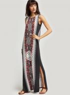 Oasap Round Neck Sleeveless Slit Maxi Dresses