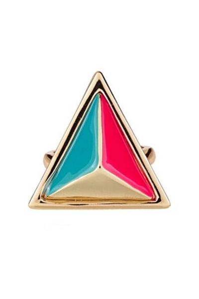 Oasap Color Block Ring