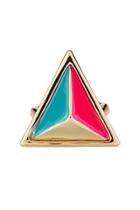 Oasap Color Block Ring
