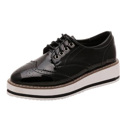 Oasap Fashion Round Toe Platform Lace-up Oxford Shoes