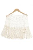 Oasap Sweet Hollow Out Knit Blouse