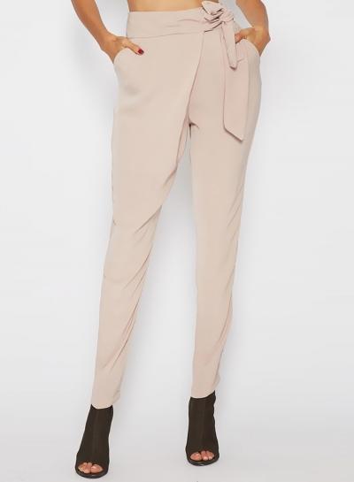 Oasap Solid Color High Waist Pencil Pants