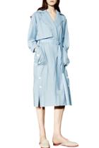 Oasap Women Chic Shawl Collar Tie Waist Long Sleeve Trench Coat