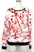 Oasap Horrible Blood Sweatshirt