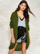 Oasap Casual Loose Long Sleeve Open Front Cardigan