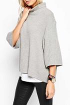 Oasap Fashion Turtleneck Pullover Knit Sweater