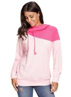 Oasap Fashion Duotone Chic Hooded Sweatshirt