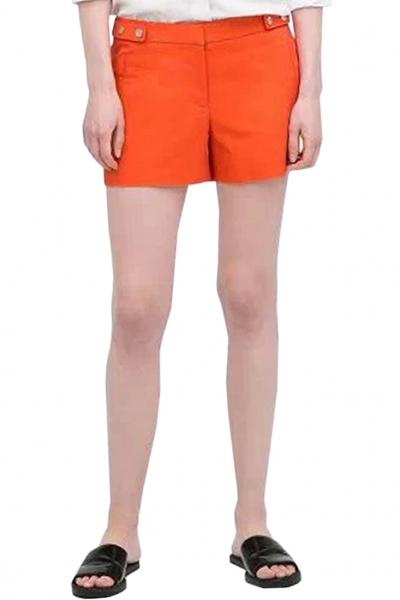 Oasap Neat Solid Wide-leg Welt Pockets Shorts