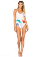 Oasap Simple Backless Geometric Print Swimsuit