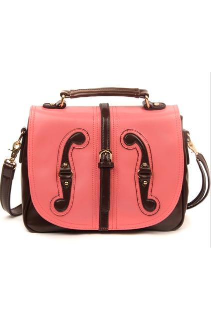 Oasap Single Handle Color Blocked Shoulder Bag