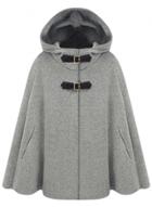Oasap Women's Winter Wool Blend Hooded Cape Cloak Coat