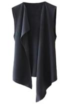 Oasap Women's Open Front Tie Back Asymmetrical Vest