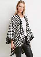 Oasap Casual Loose Fit Houndstooth Open Front Coat
