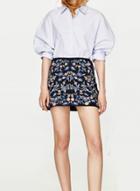Oasap National Style Floral Embroidery Skirt