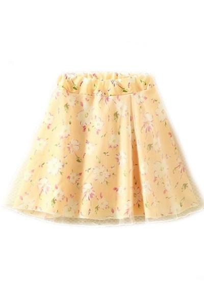 Oasap Wildflower Organza Mini Skirt
