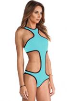 Oasap Hot Summer Fashion Racer Style Blue One-piece Swimwear