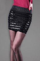 Oasap Sequined Stretch Fit Skirt With Wide Waistband