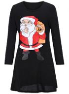 Oasap Women's Christmas Santa Graphic Loose Fit Dress