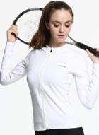 Oasap Long Sleeve Slim Fit Full Zip Sports Jacket