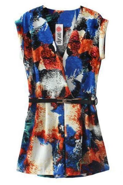Oasap Sexy Colorful Floral Rompers