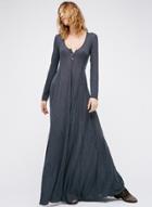 Oasap Scoop Neck Long Sleeve Maxi Dress