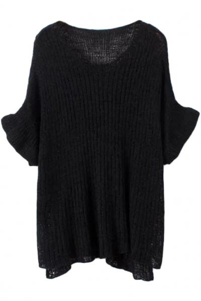 Oasap Sweet High Low Pullover Knitwear