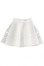 Oasap Structured Mesh Net Mini Skirt