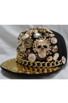 Oasap Punk Style Skull Embellished Metal Cap