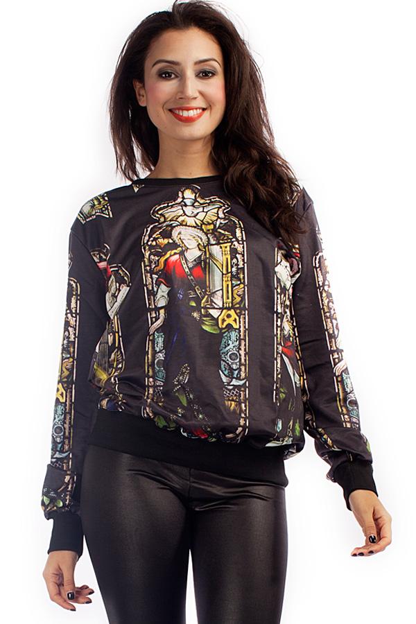Oasap Retro Loose Sweatshirt