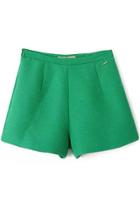 Oasap Simple A-line Textured Short