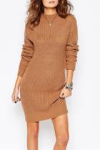 Oasap Chic Solid Chunky Knit High Neck Pullover Sweater