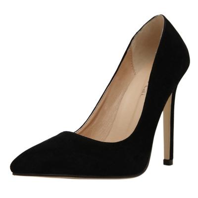 Oasap Suede Pointed Toe High Heels Slip-on Pumps