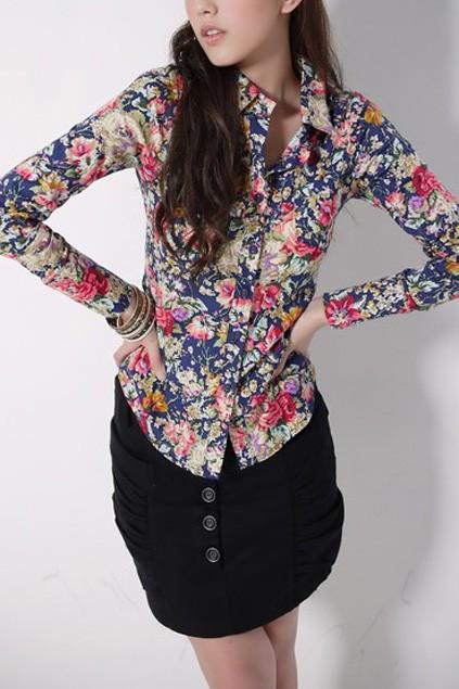 Oasap Office Lady Ruched Single-breasted Skirt