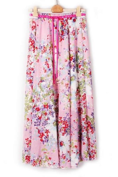 Oasap Sweet Floral Skirt