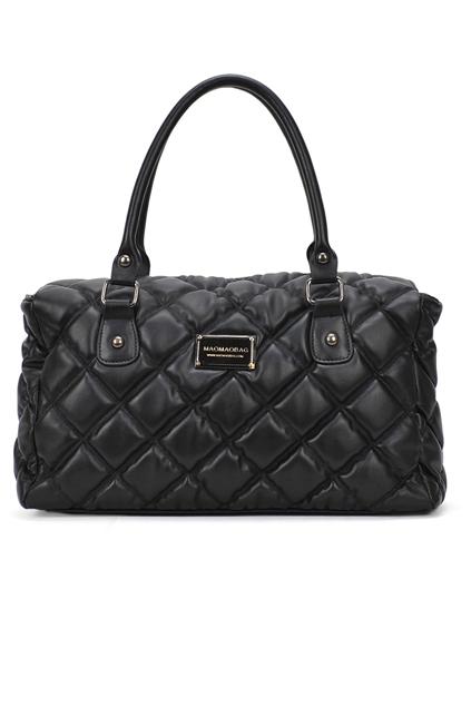 Oasap Check Pattern Double Handle Clutch Bag