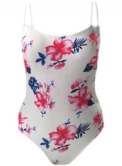 Oasap Women's Summer One Piece Floral Printed Swimwear Bathing Suit