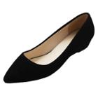 Oasap Solid Color Pointed Toe Platform Shoes