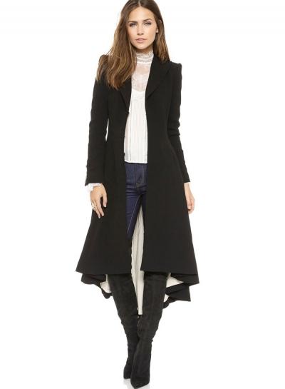 Oasap Fashion Long Sleeve Irregular Trench Coat