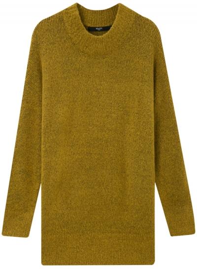 Oasap Women's Solid Color Side Slit Asymmetric Knit Sweater