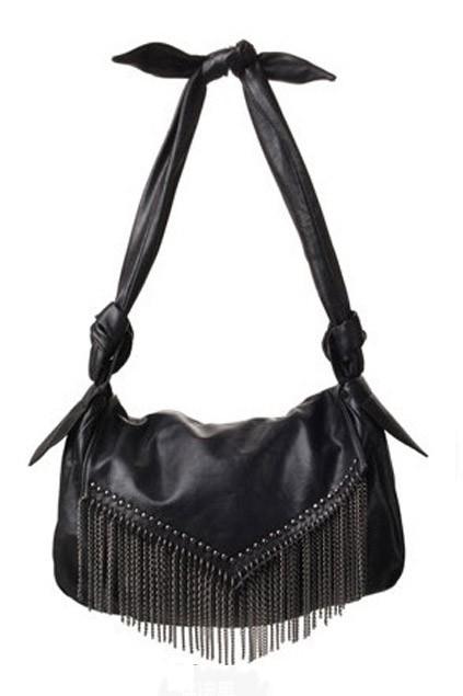Oasap Chic Tassels Embellished Shoulder Bag With Adjustable Tied Strap