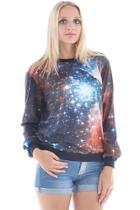 Oasap Dazzling Galaxy Print Sweatshirt