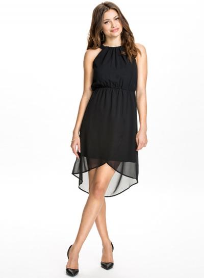 Oasap Black Round Neck Sleeveless Dress