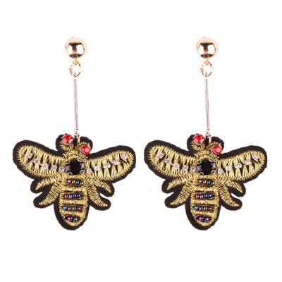 Oasap Bee Shape Cloth Cute Earrings