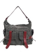 Oasap Contrast Colored Shoulder Bag With Four Pouch Pockets