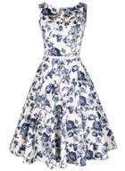Oasap Vintage Sleeveless Floral A-line Swing Dress