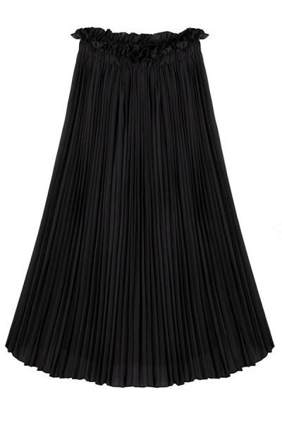 Oasap All-matching Pleated Chiffon Skirt