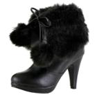 Oasap Cute Winter Pom Pom High Heels Boots
