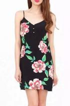 Oasap Floral Print Cami Mini Dress